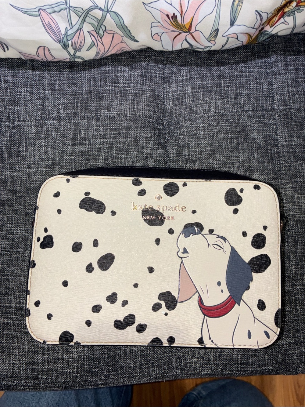 kate spade Cream & Black Disney Dalmatian Print Camera Crossbody Bag